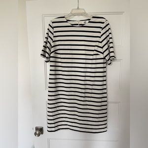Short Sleeve Old Navy Dress Black and White Stripe Large Tall
